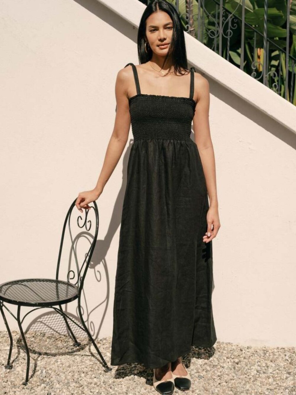 NWT Whimsy + Row | Sophie Dress (Black Linen)